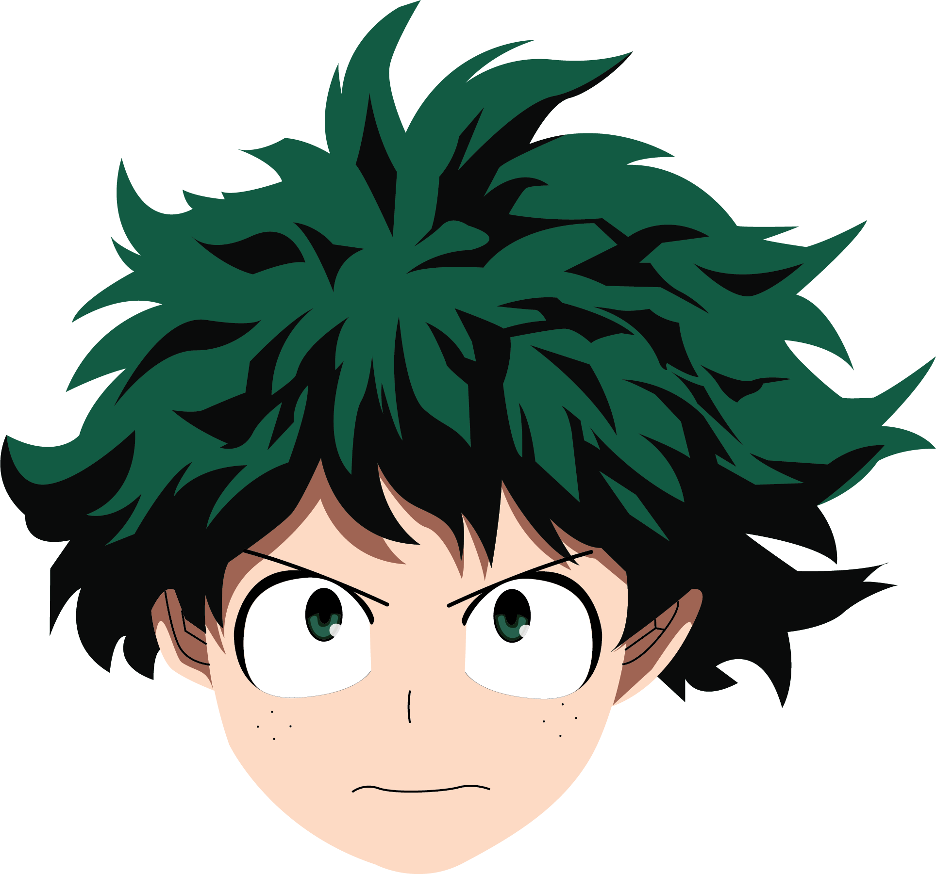 Midoriya Png File (white, pink, black, teal)