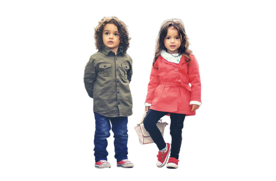 Kids Transparent Png (gray, navy, black, salmon)