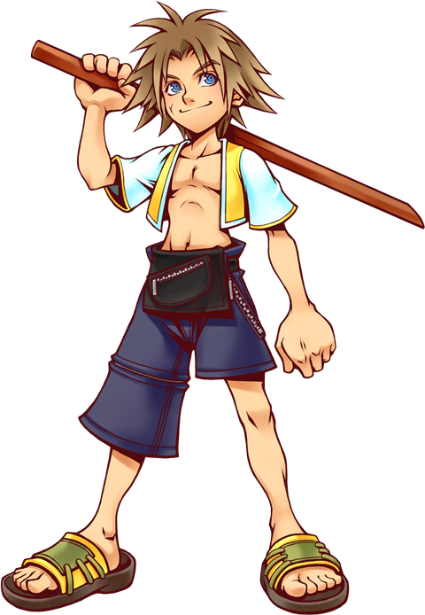 Tidus Png File (black, pink)