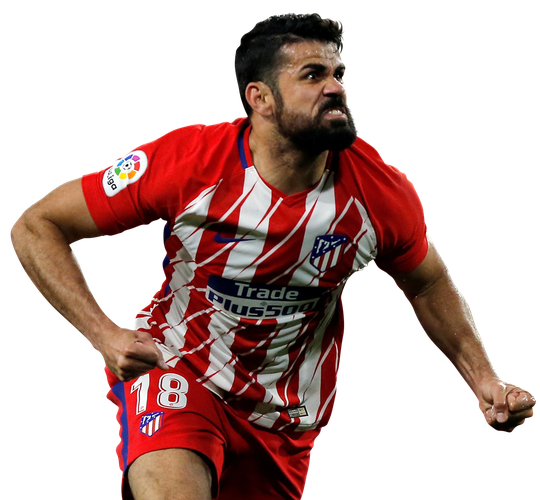 Diego Costa Atletico Madrid Png Hd Isolated (black)