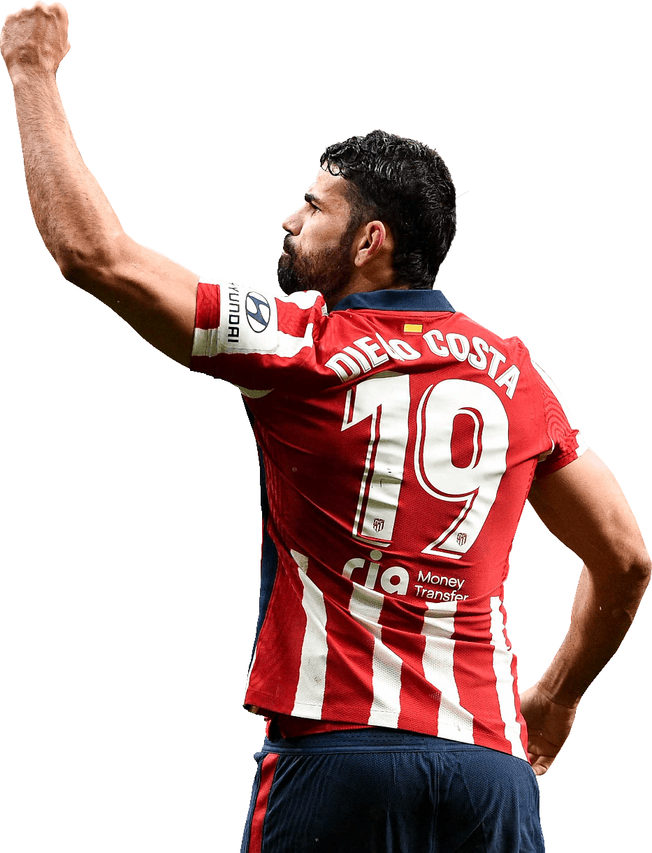 Diego Costa Atletico Madrid Png Image (black, white)