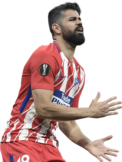 Diego Costa Atletico Madrid Png Isolated Hd (black, salmon, white)