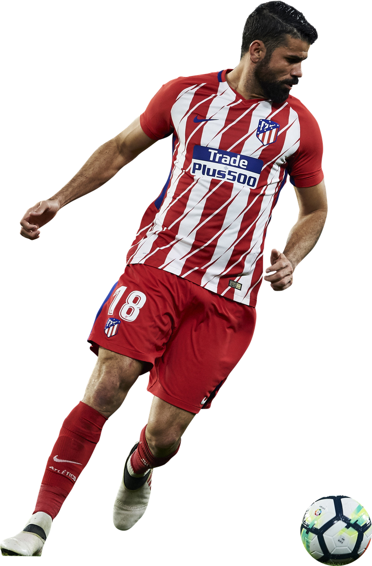 Diego Costa Atletico Madrid Png Pic (black, maroon)