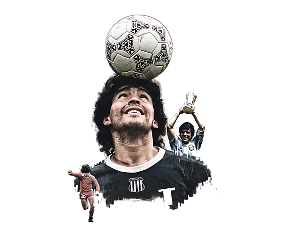 Diego Maradona Png File (black, white)