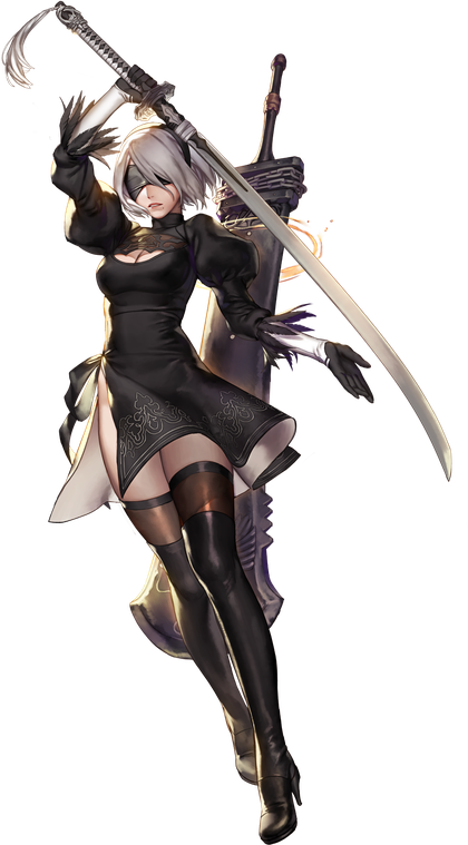 Nier Automata Png Isolated Picture (black)