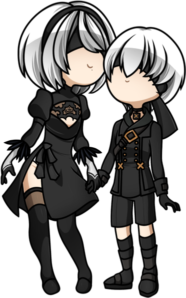 Nier Automata Png Photos (white, black)