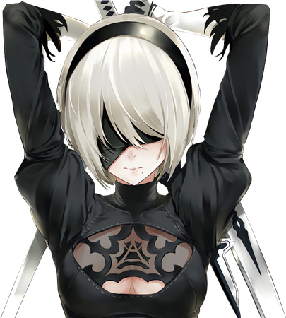 Nier Automata Png Pic (white, indigo, black)