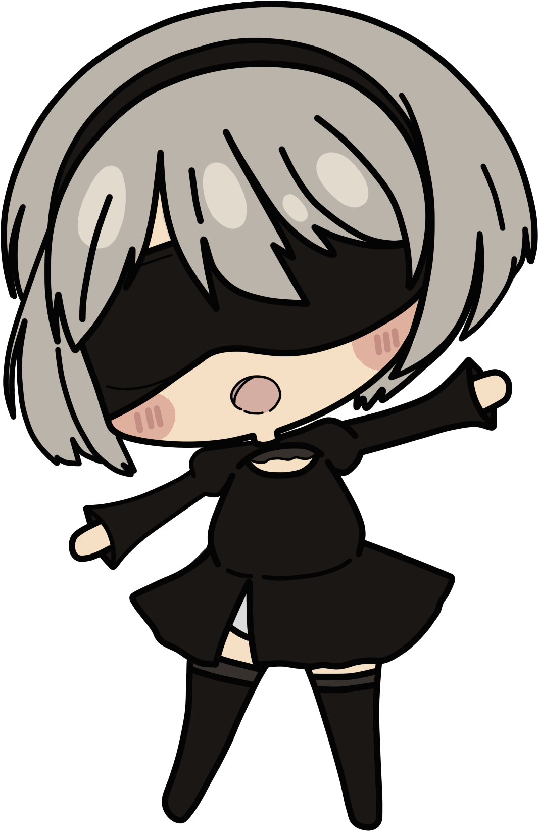 Nier Automata Png Picture (beige, silver, black)