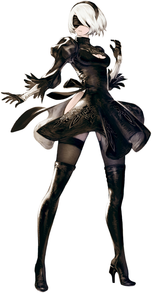 Nier Automata Png Transparent (black)