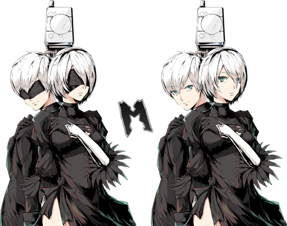 Nier Png Clipart (black, gray, white)