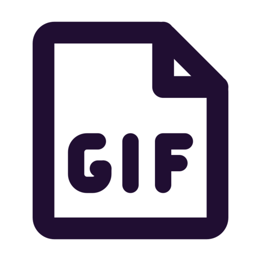 Gif Free Png Icon Download (black)