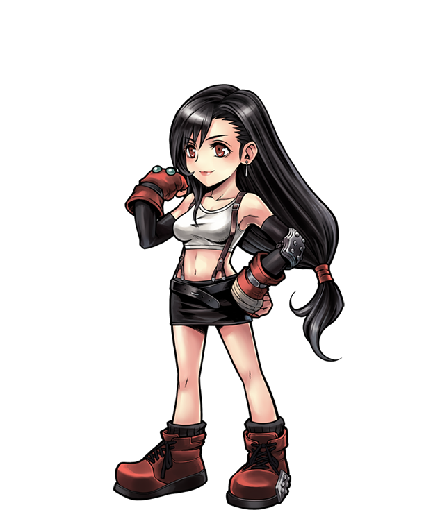 Tifa Lockhart Png File (black, gray, lavender, white)