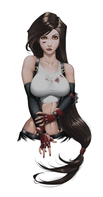 Tifa Lockhart Png Picture (black, silver)