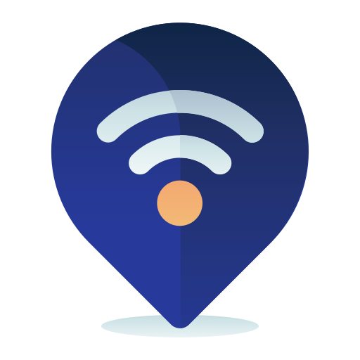 Wifi Wireless Internet Location Pointer Icon Free Transparent Png Icon Download (navy, black, indigo)