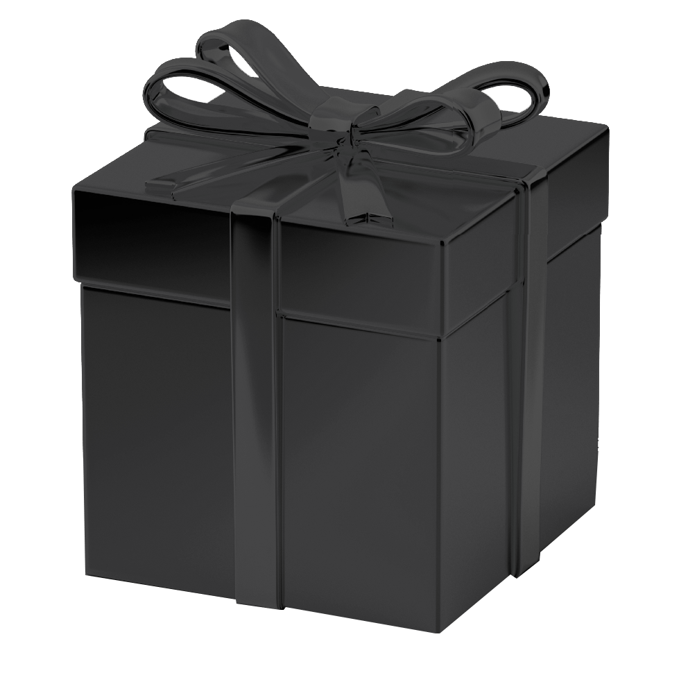 Gift Box Transparent Background (indigo, black, gray)