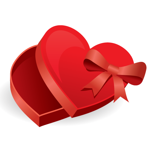 Gift Heart Box Png Transparent Image (red, maroon, black, gray, white)