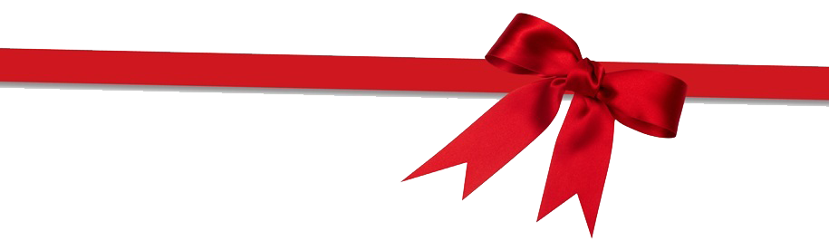 Gift Ribbon Transparent Png (red, white)