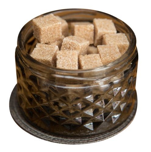 Big Brown Cane Sugar Cubes Png File (black)