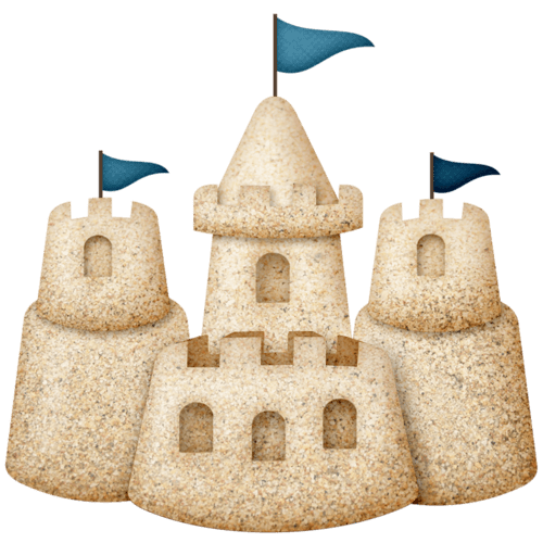 Big Sand Castle Png File (gray)