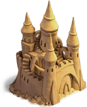 Big Sand Castle (black, gray)