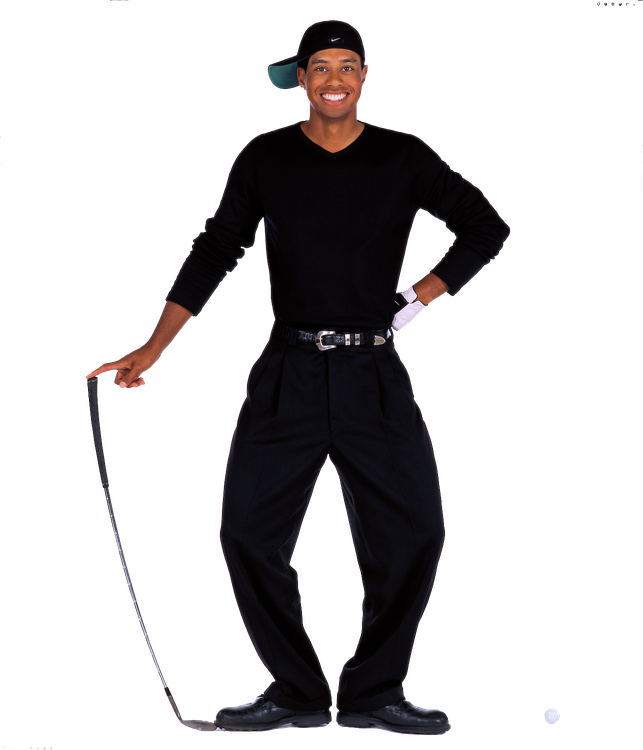 Tiger Woods Png Transparent Image (indigo, black)