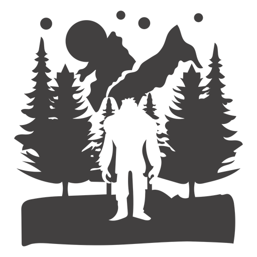 Bigfoot Png Image (black, indigo)