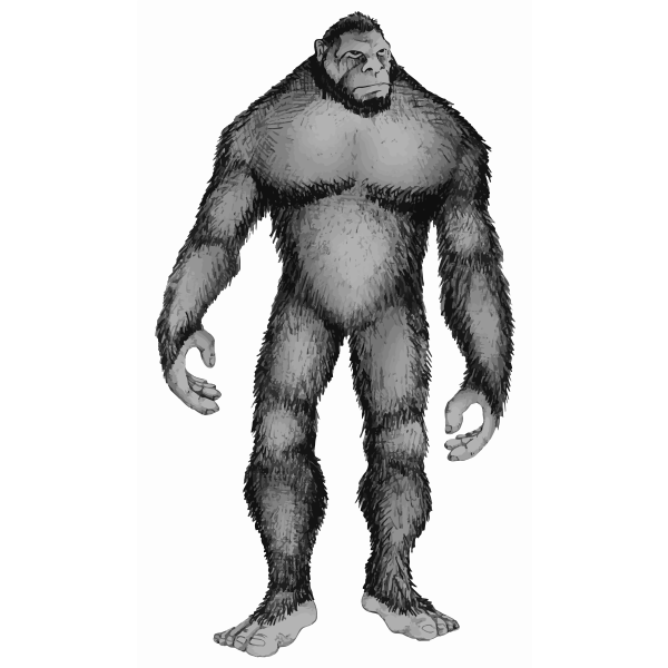 Bigfoot Png Isolated Hd (indigo, white, black, silver, gray)