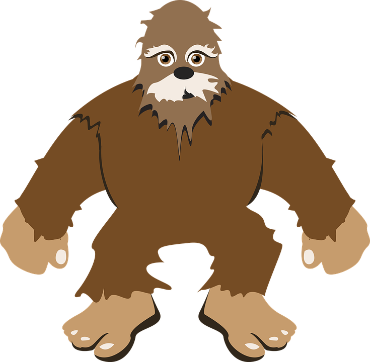 Bigfoot Png Pic (black, beige, salmon, gray, olive)