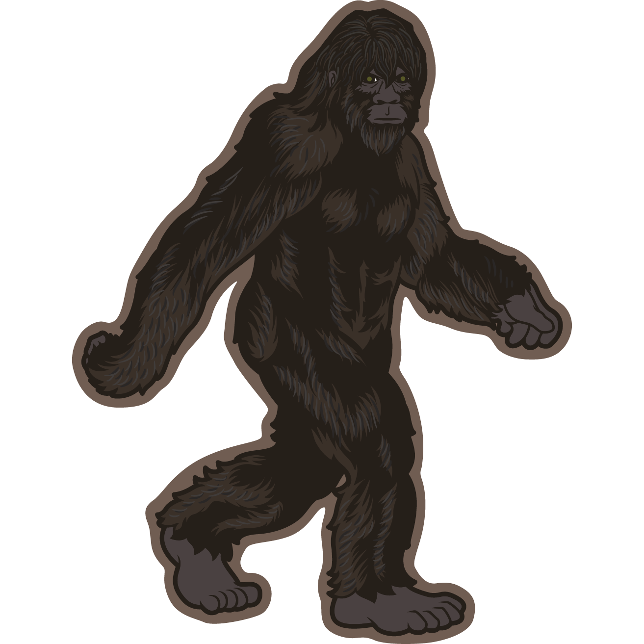 Bigfoot Transparent Png (white, black, indigo)