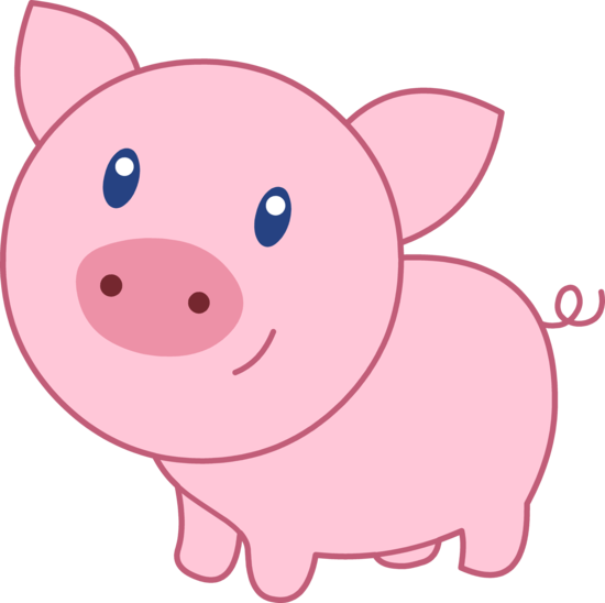 Piggy Transparent Png (black, pink, salmon)