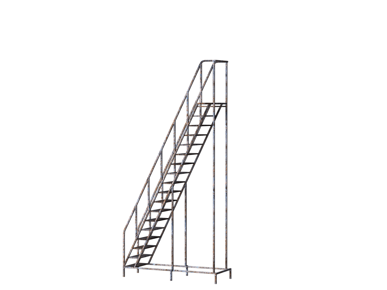 High Stairs Transparent Png (gray)