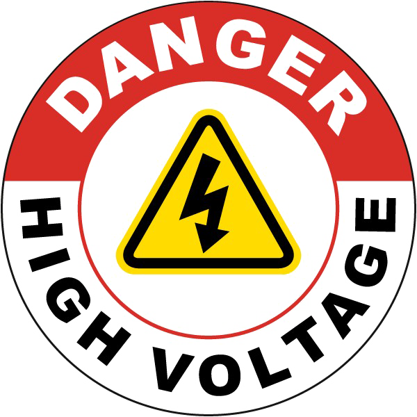 High Voltage Sign Png Photo (black, gold, chocolate, white)