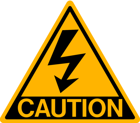 High Voltage Sign Png Transparent Image (black, olive, orange)