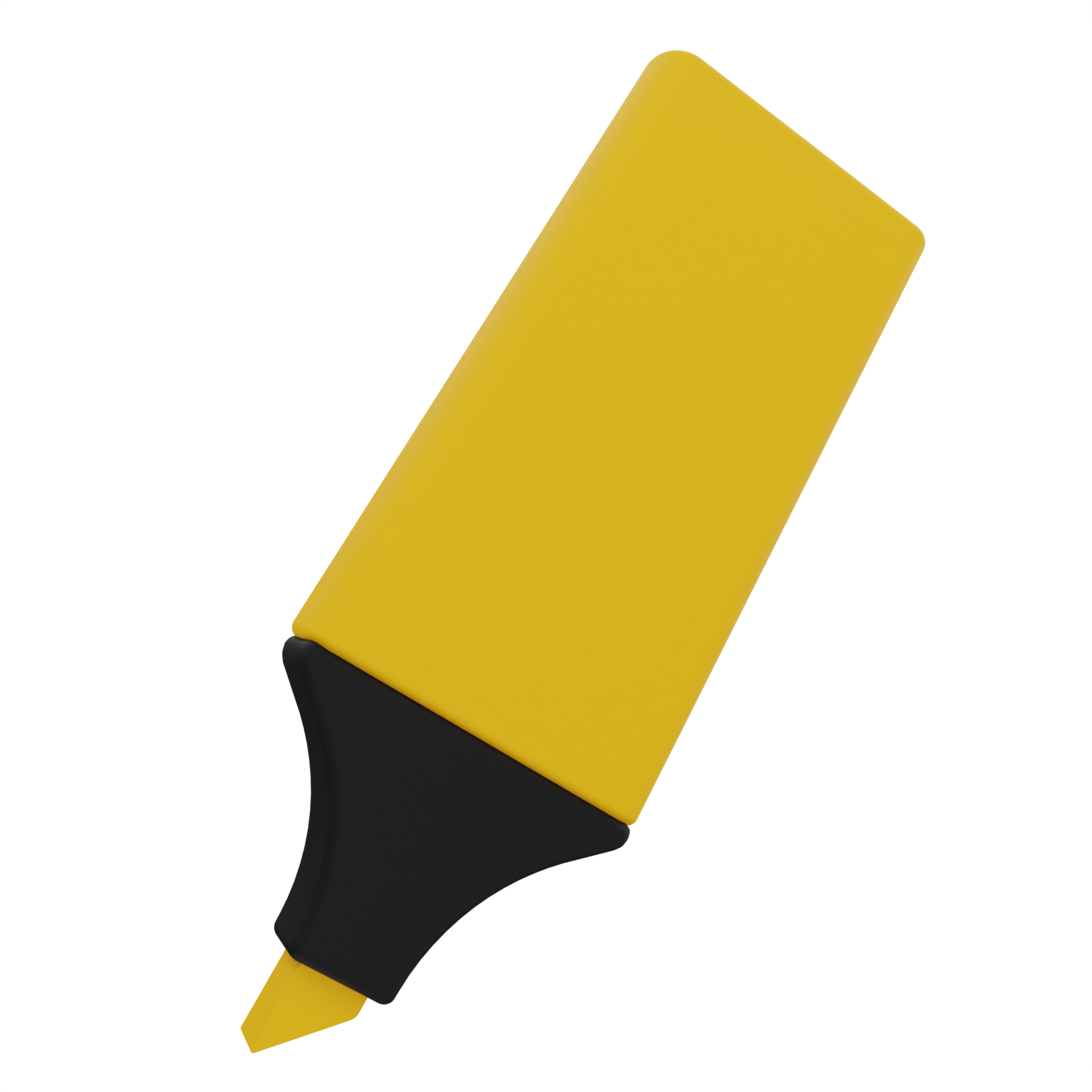 Highlighter Png File (black, orange)