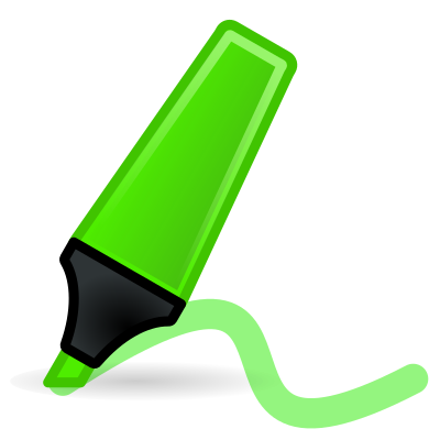 Highlighter Png Pic (black, lime)