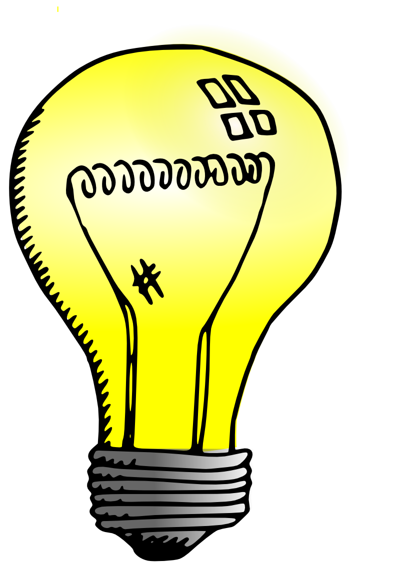 Light Bulb Background Png (white, yellow, black, beige)