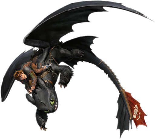 Night Fury Png Isolated Picture (black)