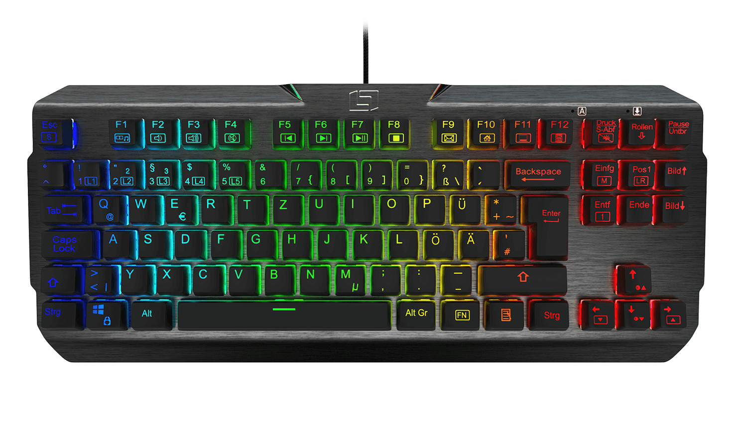 Light Gaming Keyboard Png Transparent Image (indigo, black)