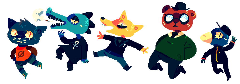 Night In The Woods Background Png (black)