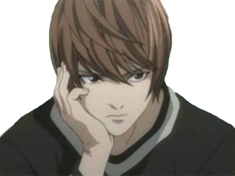 Light Yagami Death Note Transparent Background (black)