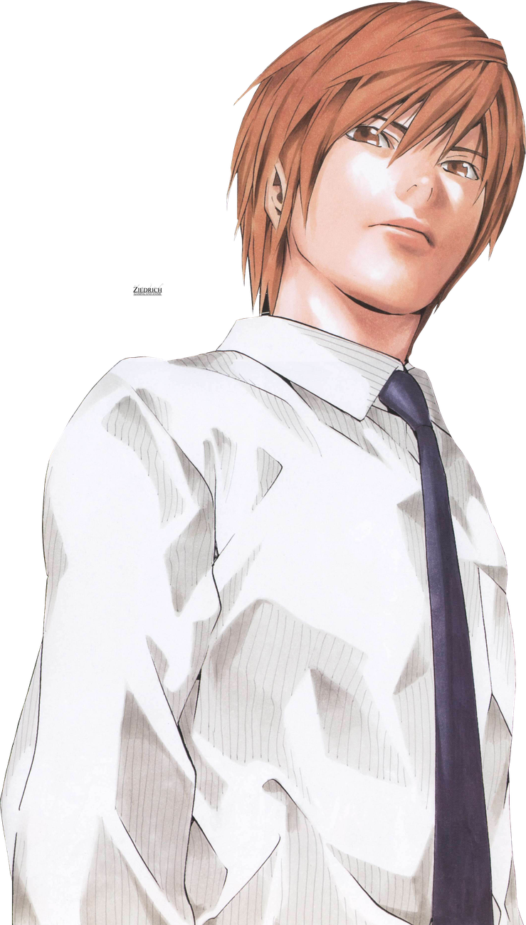 Light Yagami Death Note Transparent Png (white, black)