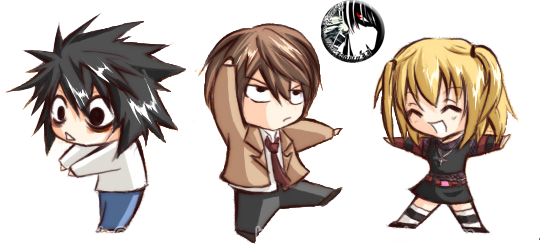 Light Yagami Transparent Background (white, gray, indigo)