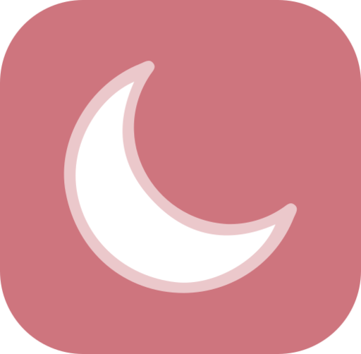 Night Moon Ios Icon Free Png Icon Download (pink, salmon, black, white)