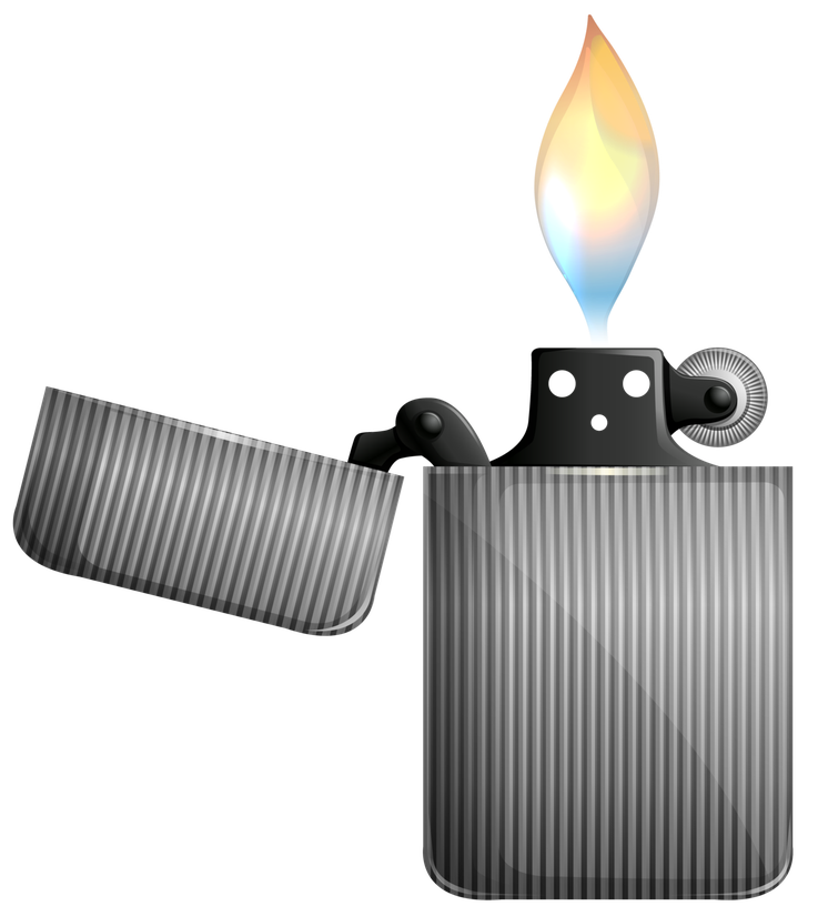 Lighter Png Clipart Background (silver, black, gray)