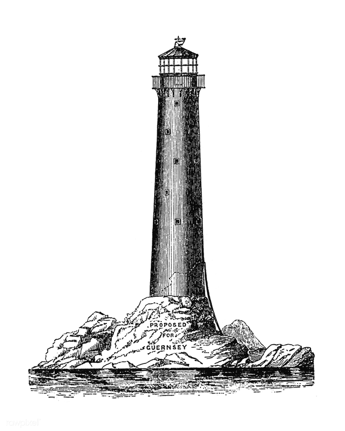 Lighthouse Png Background Isolated Image (black)