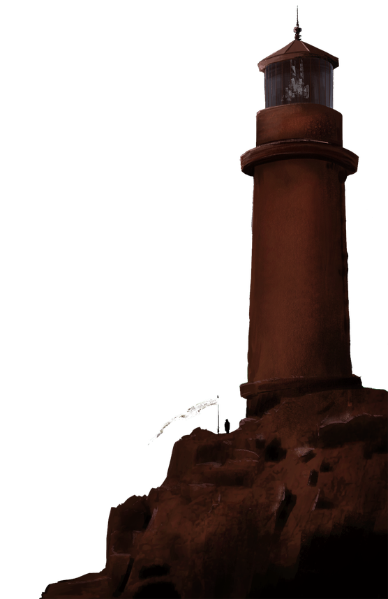 Lighthouse Png Isolated Clipart (black)