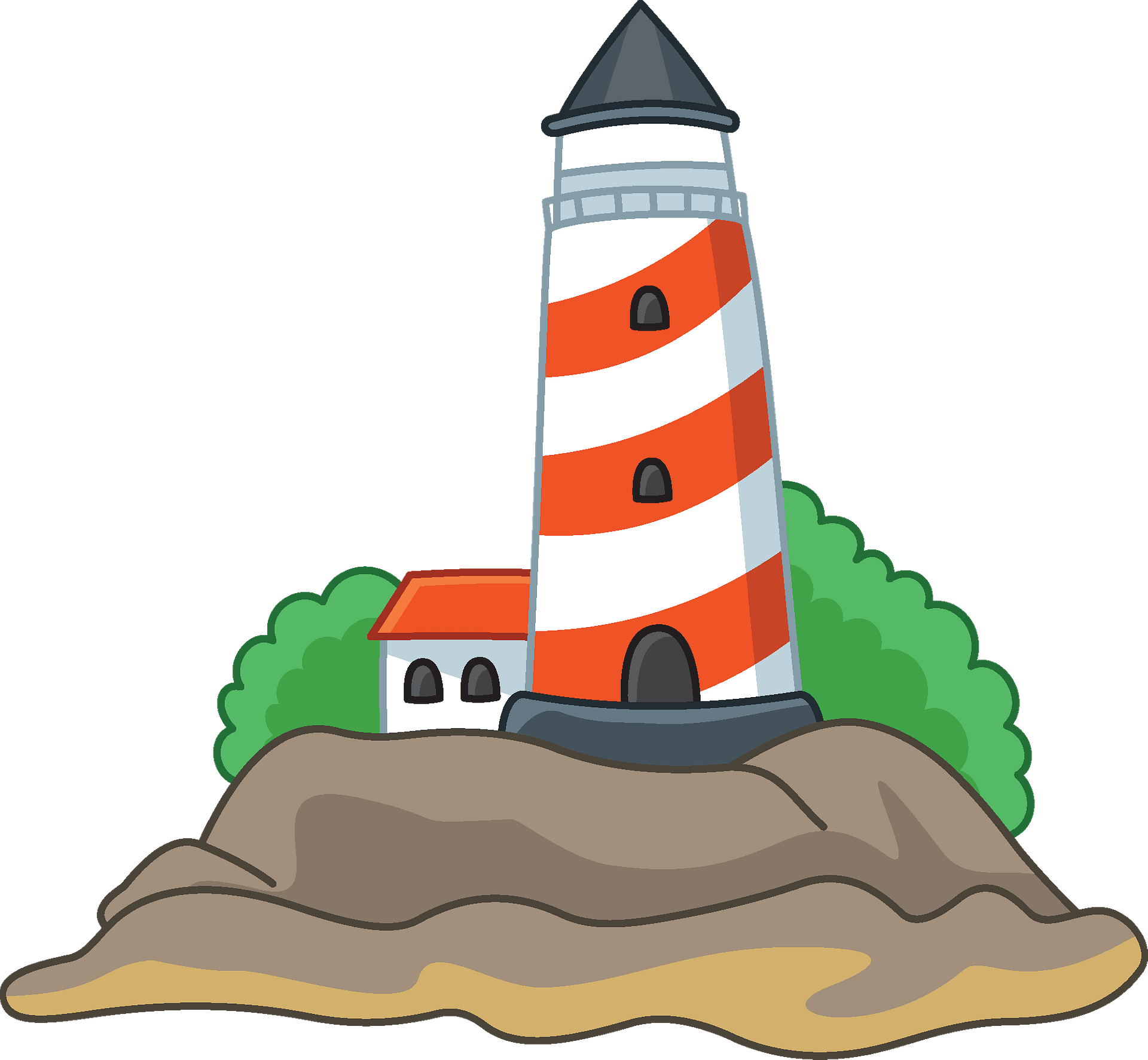 Lighthouse Png Isolated Hd (white, gray, chocolate, salmon)