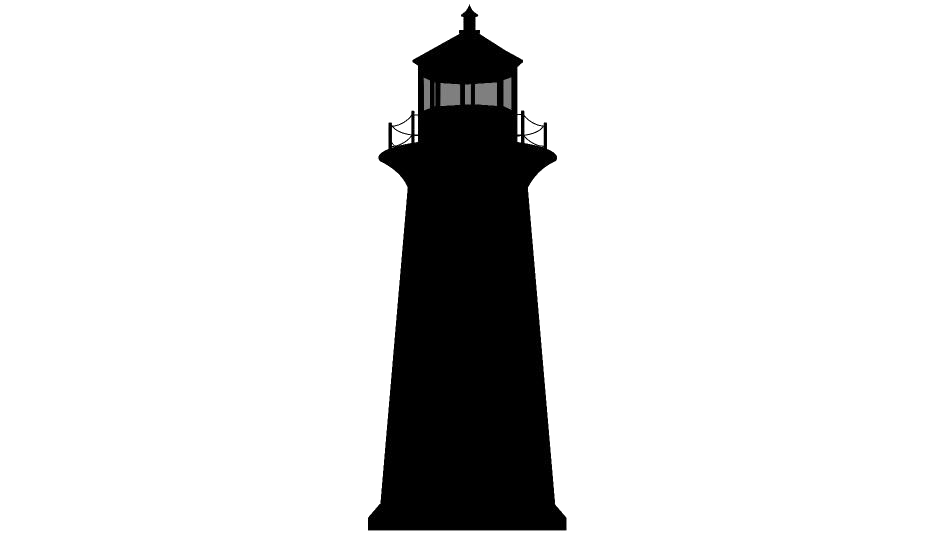 Lighthouse Silhouette Download Png Image (gray, indigo, lavender, black, white)