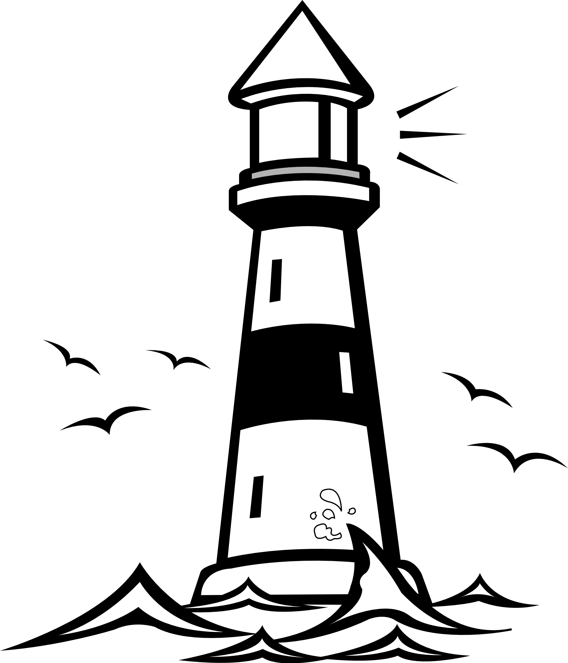 Lighthouse Silhouette Png Hd (white, silver, lavender, black)