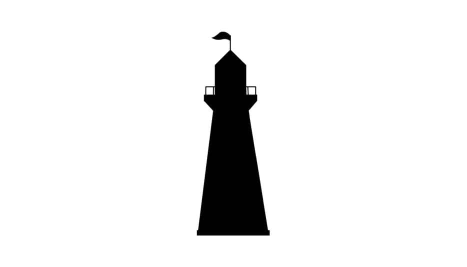 Lighthouse Silhouette Png Isolated Clipart (gray, silver, lavender, black, white)